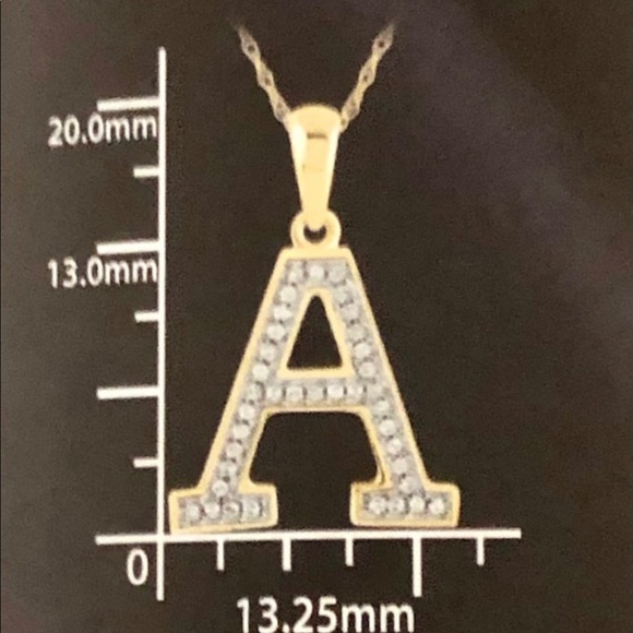10k Solid REAL GOLD REAL DIAMOND K Initial letter pendant NOT CZ with Appraisal! - Picture 6 of 6